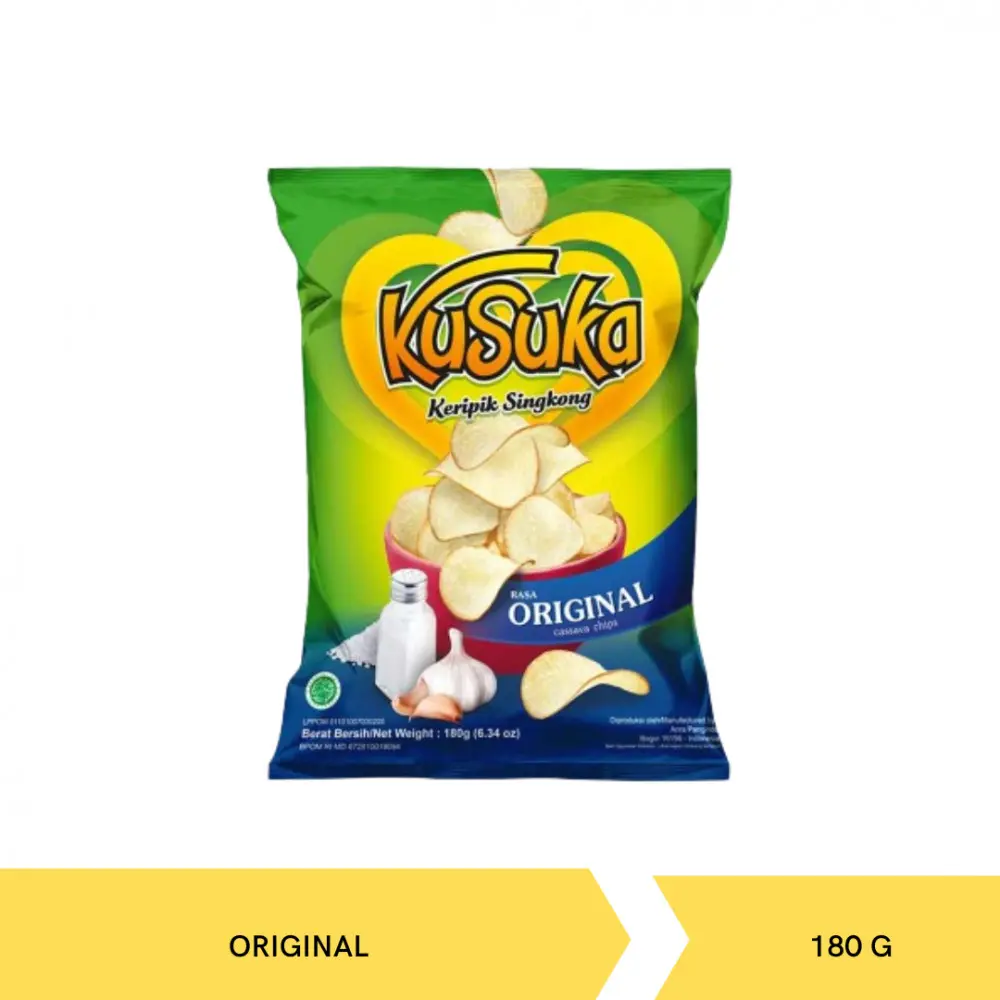 KUSUKA KERIPIK SINGKONG ORIGINAL PCK 180g