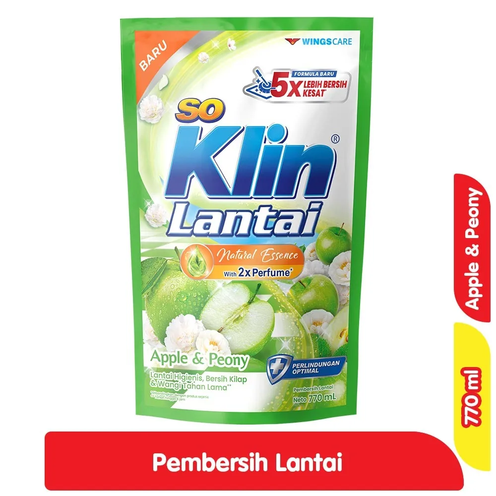 SO KLIN PEMBERSIH LANTAI REFILL APPLE & PEONY PCH 780/770ML