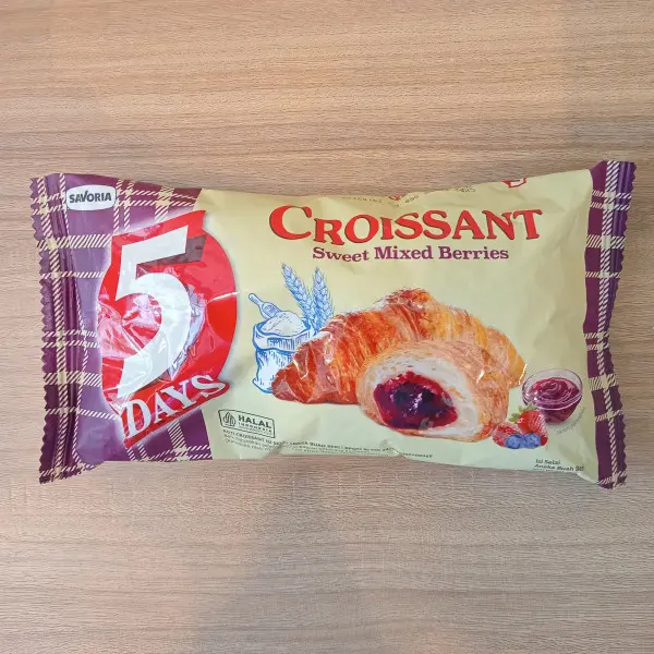 5Days Roti Croissant Isi Selai Mixed Berries 60 g
