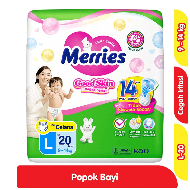 Merries Good Skin Popok Celana Bayi L 28 pcs