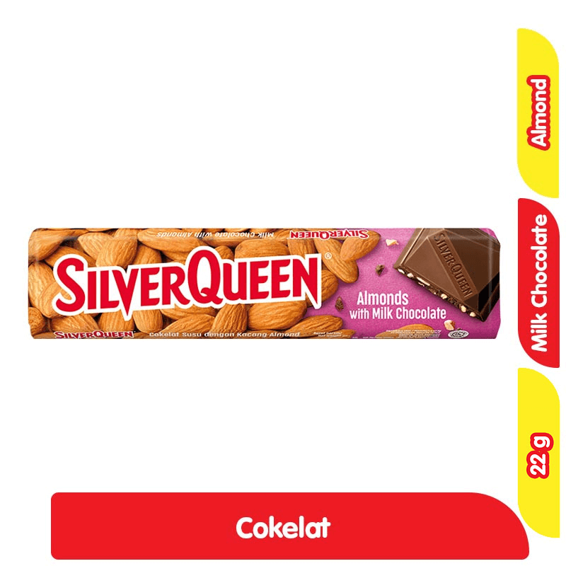 SilverQueen Cokelat Susu Batang Almond 22 g