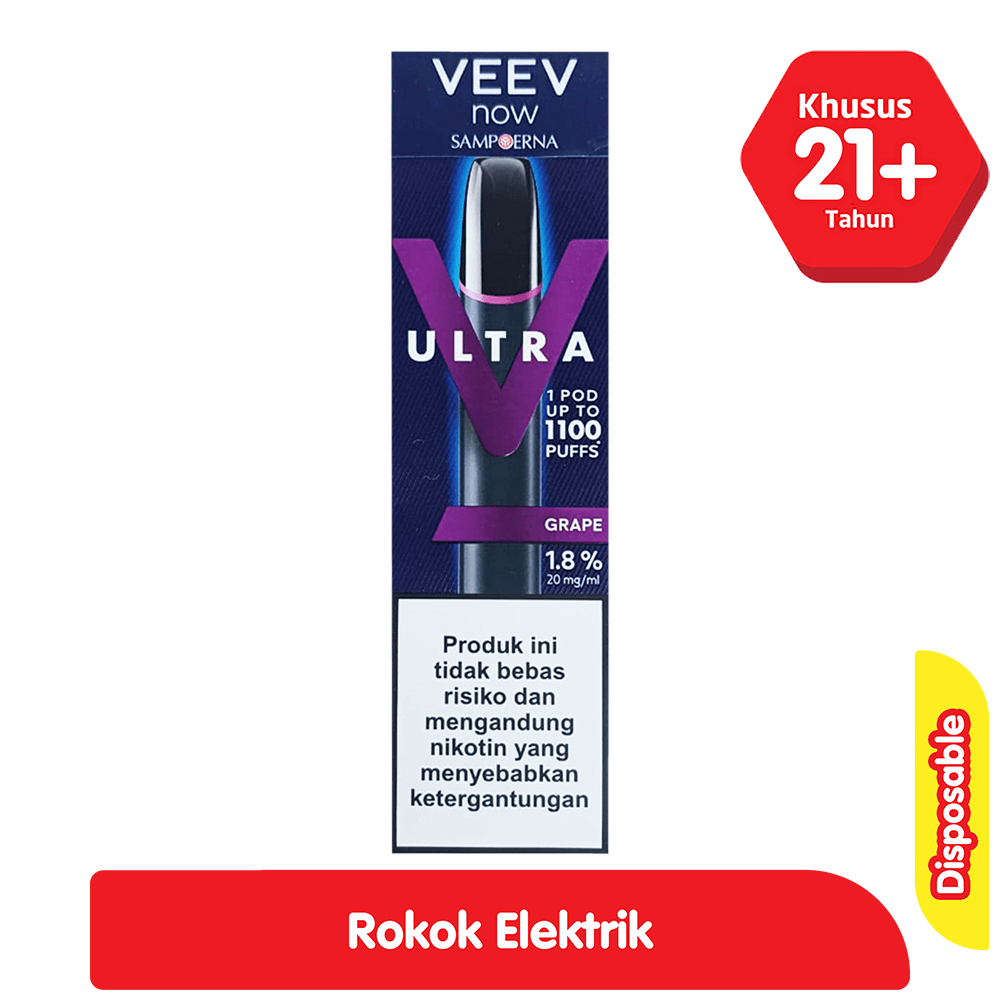 Veev Now Disposable Rokok Elektrik Ultra Grape