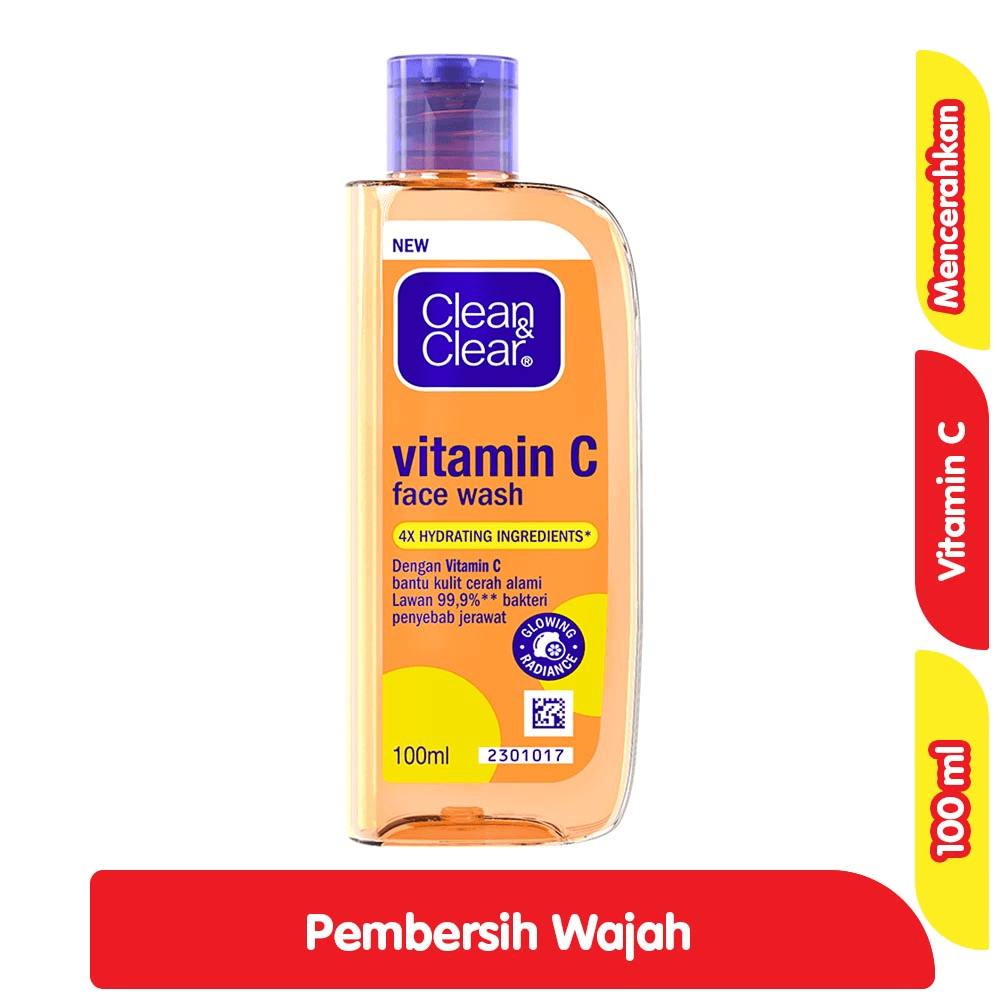 CLEAN & CLEAR PEMBERSIH WAJAH VITAMIN C 100 ML
