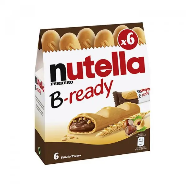NUTELLA B-READY WAFER HAZELNUT COKELAT 132 GR