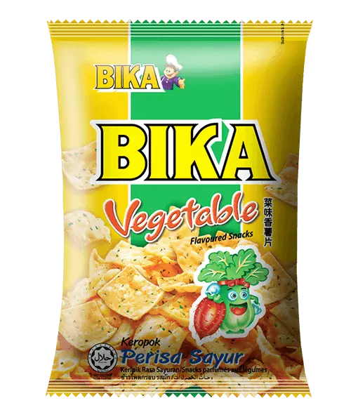 BIKA VEGETABLE FLAVOURED SNACKS UK 70 GR 