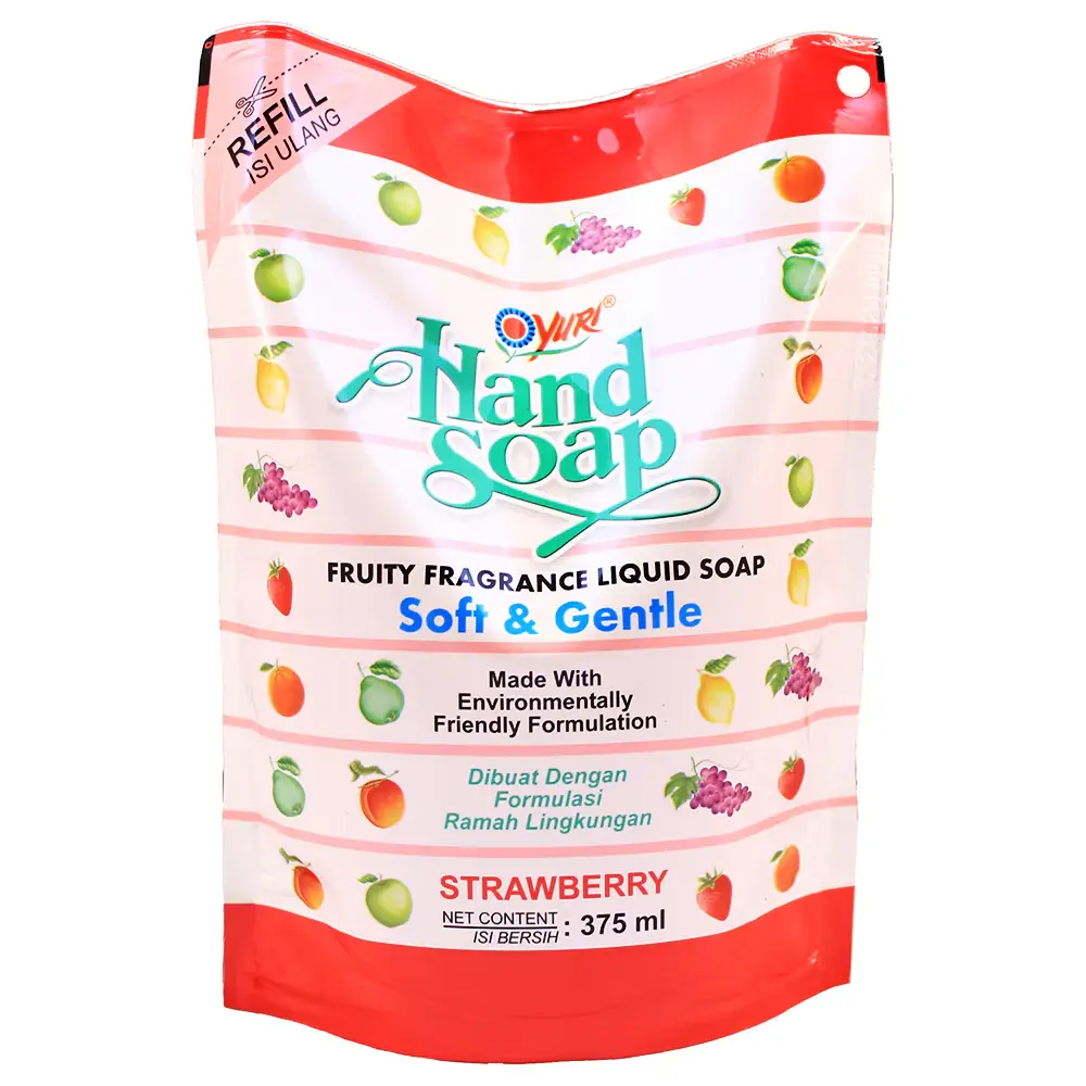 CLEAN HANDSOAP REFILL YURI STRAWBERRY 375ML