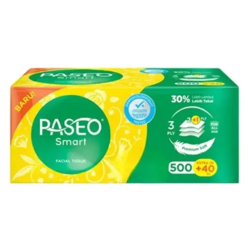 [2739] PASEO SMART FACIAL TISSUE SOFT 540PLY 