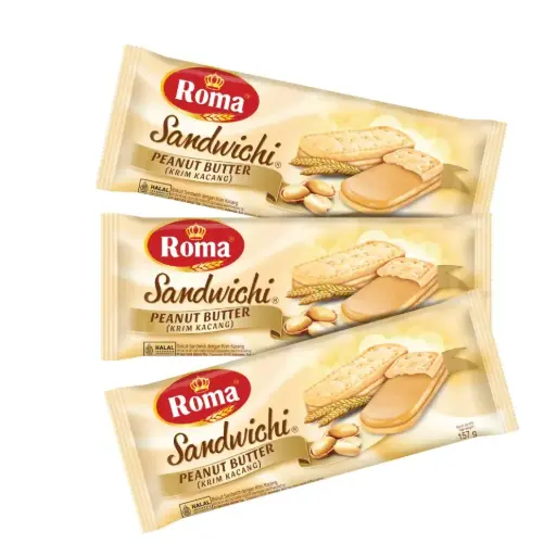 [3105] ROMA BISCUIT SANDWICHI PEANUT BUTTER PCK 157g