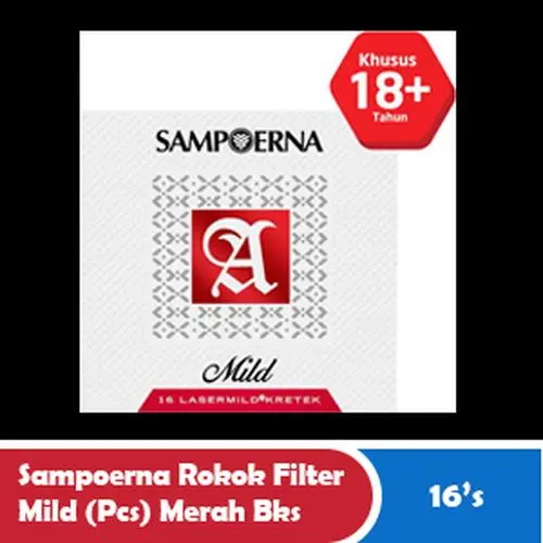 [3195] SAMPOERNA ROKOK FILTER MILD (PCS) MERAH BKS 16'S