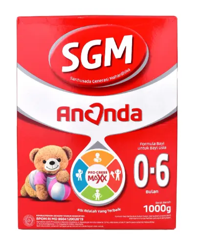[3331] SGM ANANDA 1 FORMULA BAYI BUBUK 0-6 BULAN BOX 1000 GR