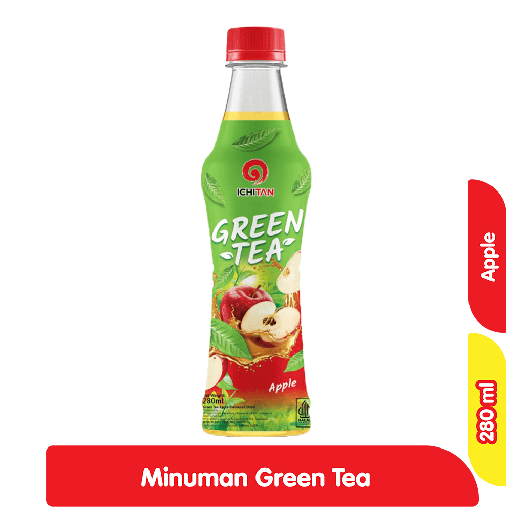 [6043] Ichitan Green Tea Rasa Apel Pet 280 ml