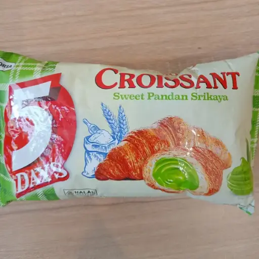 5Days Roti Croissant Isi Pandan Srikaya 60 g