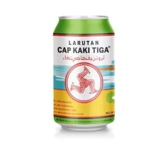 Cap Kaki Tiga Larutan Penyegar Melon Kaleng 320 ml