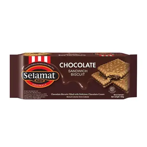 Selamat Sandwich Biscuit Cholate 102 gr