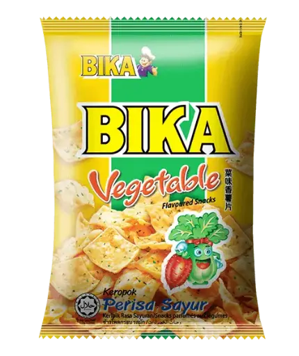 BIKA VEGETABLE FLAVOURED SNACKS UK 70 GR 