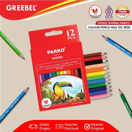 PENSIL WARNA PARKO GREEBEL 12 PCS	