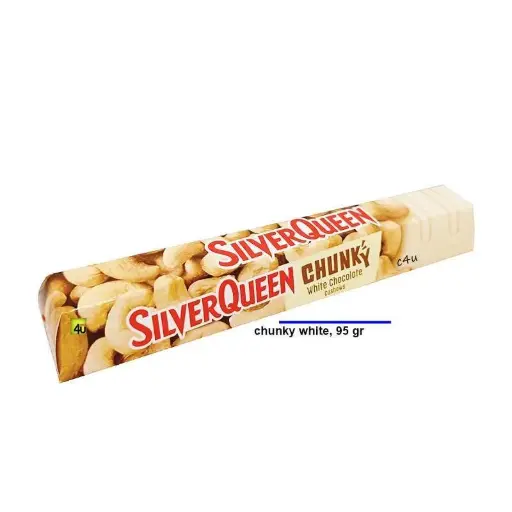 SILVERQUEEN BAR CHUNKY WHITE 85