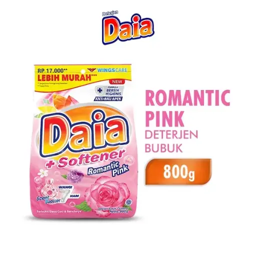DETERGEN DAIA SOFTENER ROMANTIC PINK  800GR 