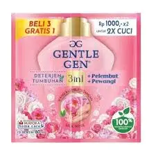Gentle Gen Deterjen Cair Tumbuhan Silk Rose 16S X 80 ml